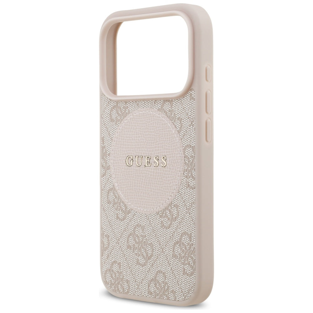 MagSafe cover til Apple iPhone 17 Pro, Guess, 4G Circle Classic Logo, Pink