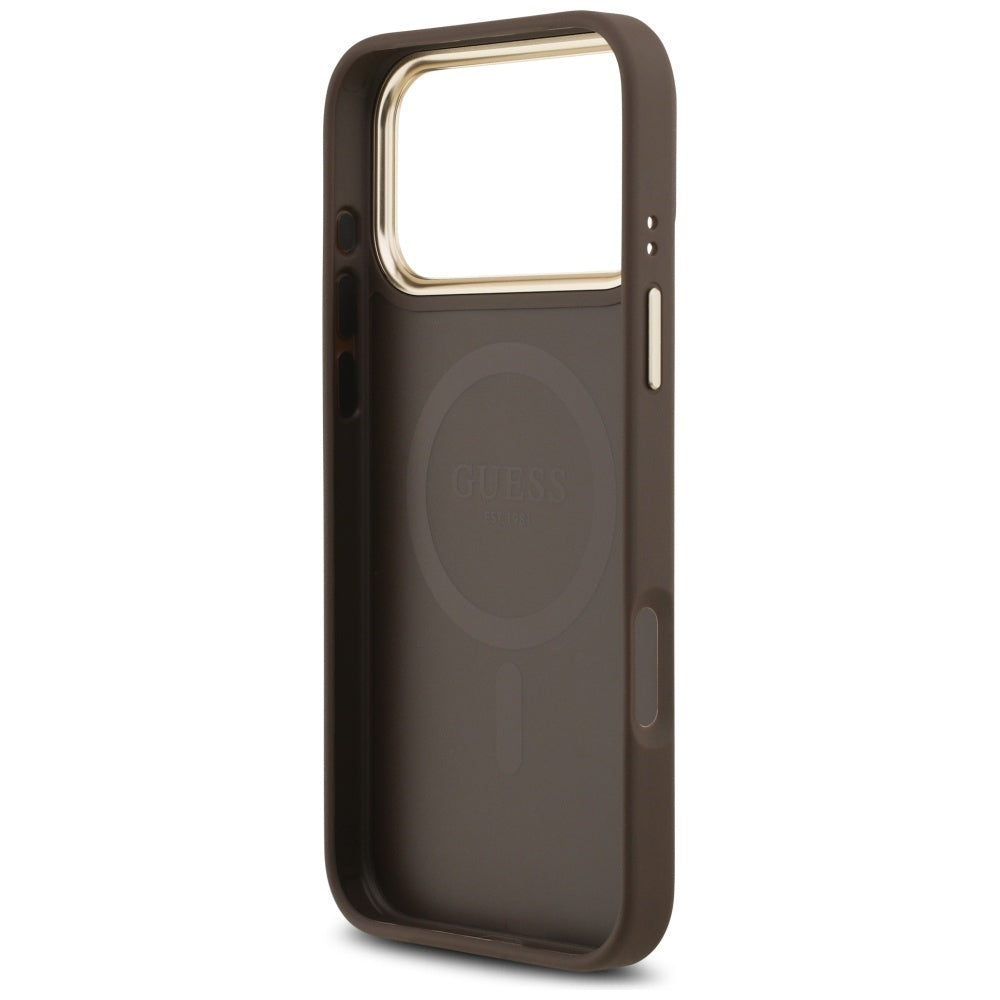 MagSafe cover til Apple iPhone 17 Pro, Guess, 4G Classic, Brun