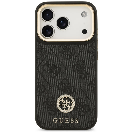 MagSafe cover til Apple iPhone 17 Pro, Guess, 4G Strass Logo, Sort