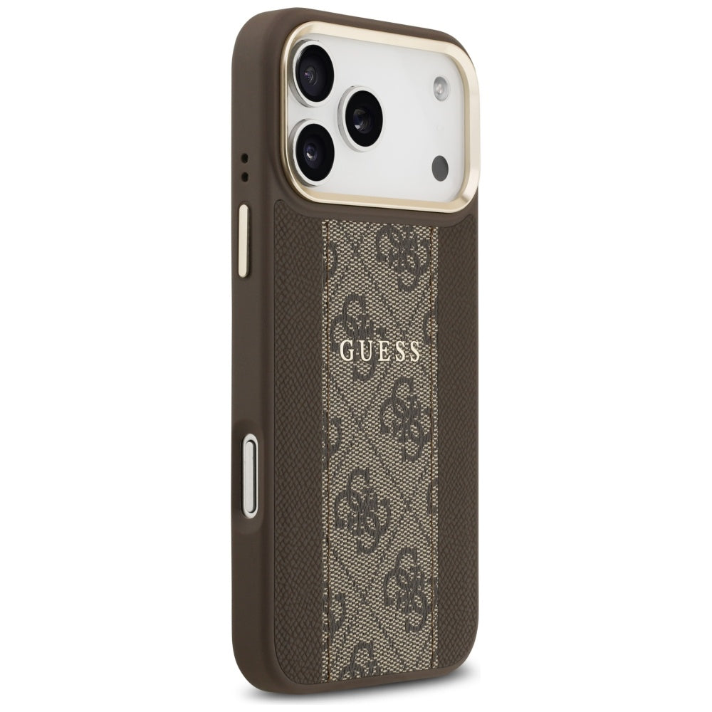 MagSafe cover til Apple iPhone 17 Pro, Guess, 4G Stripe, Brun