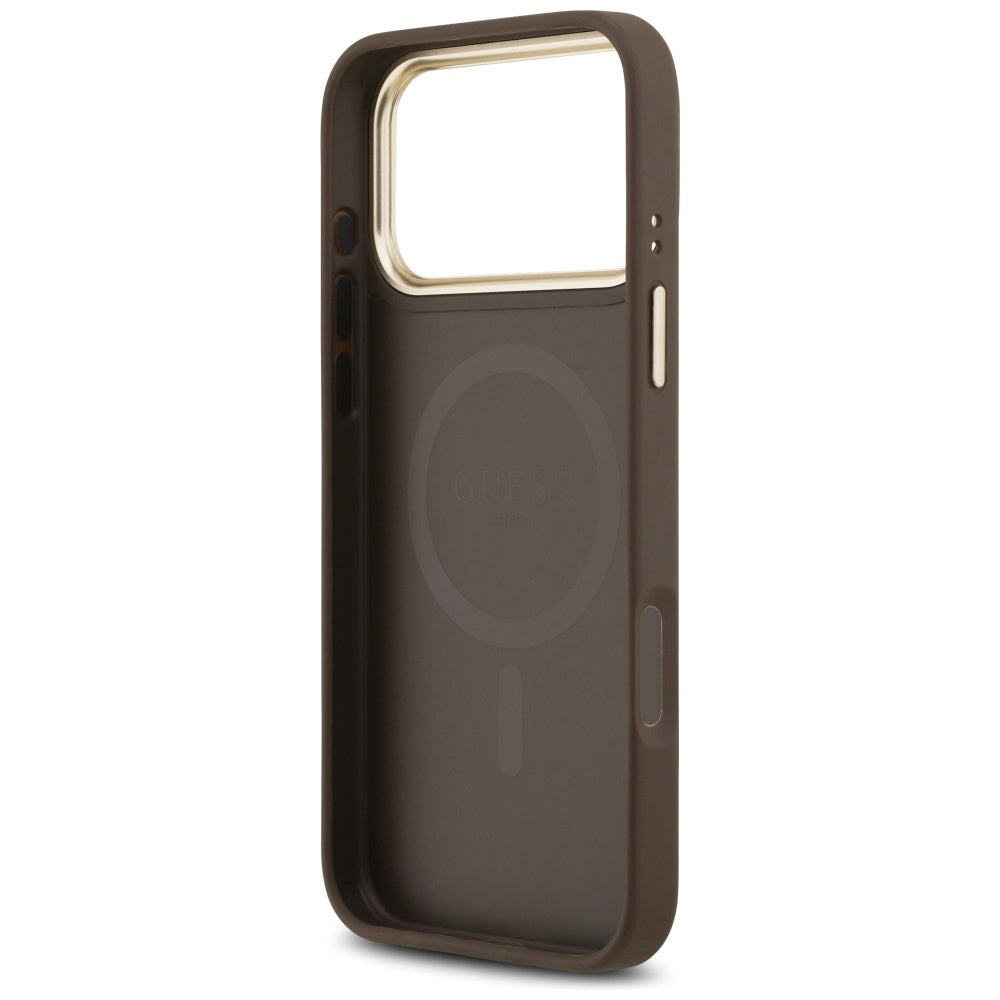 MagSafe cover til Apple iPhone 17 Pro, Guess, 4G Stripe, Brun