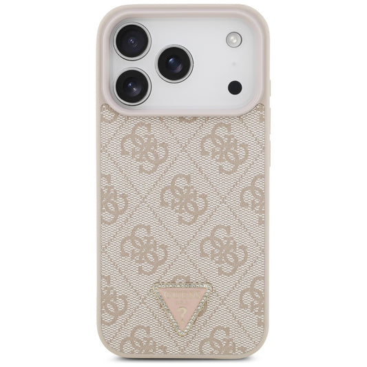 MagSafe cover til Apple iPhone 17 Pro, Guess, 4G Triangle Strass, Pink