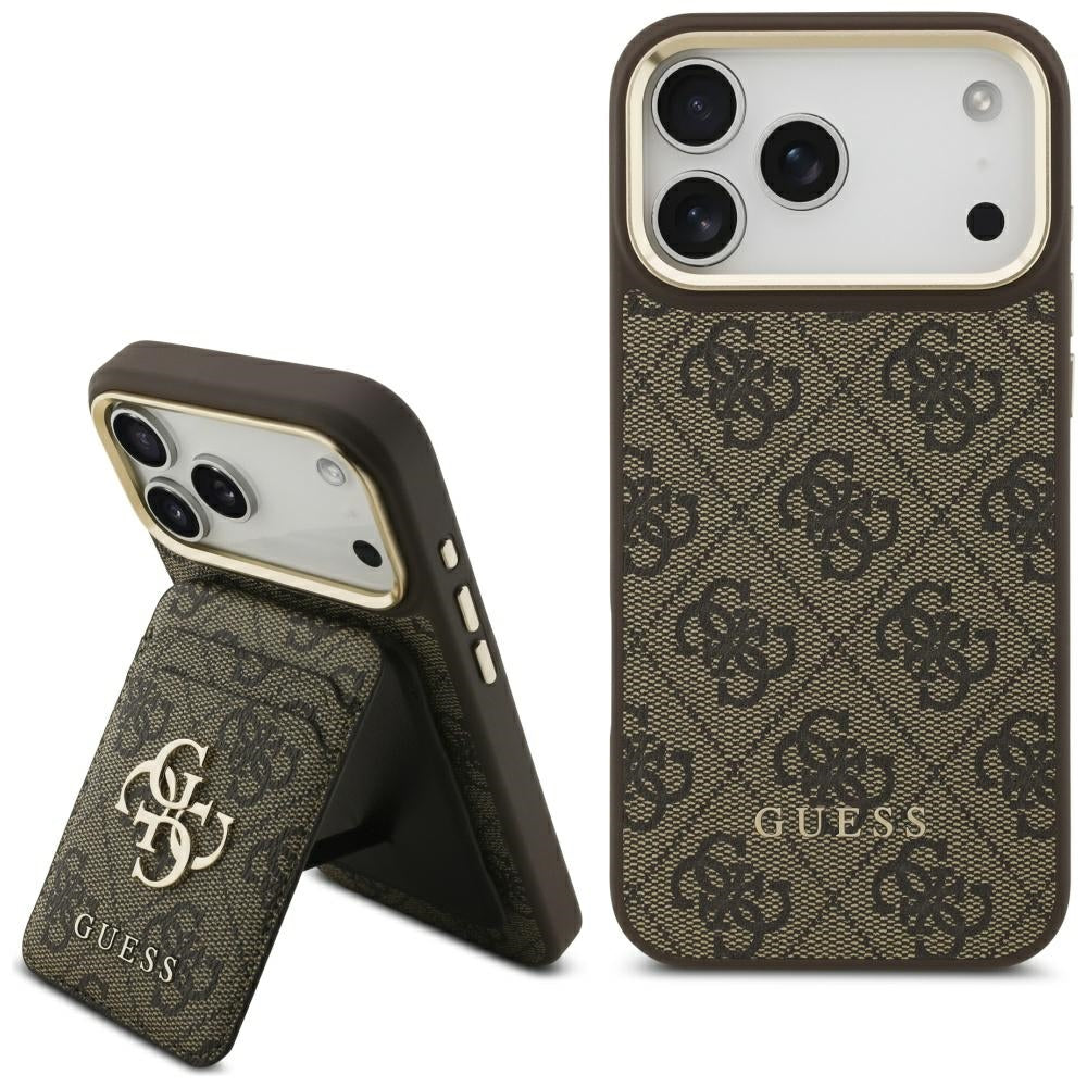 MagSafe cover til Apple iPhone 17 Pro, Guess, Cardslot 4G, Brun