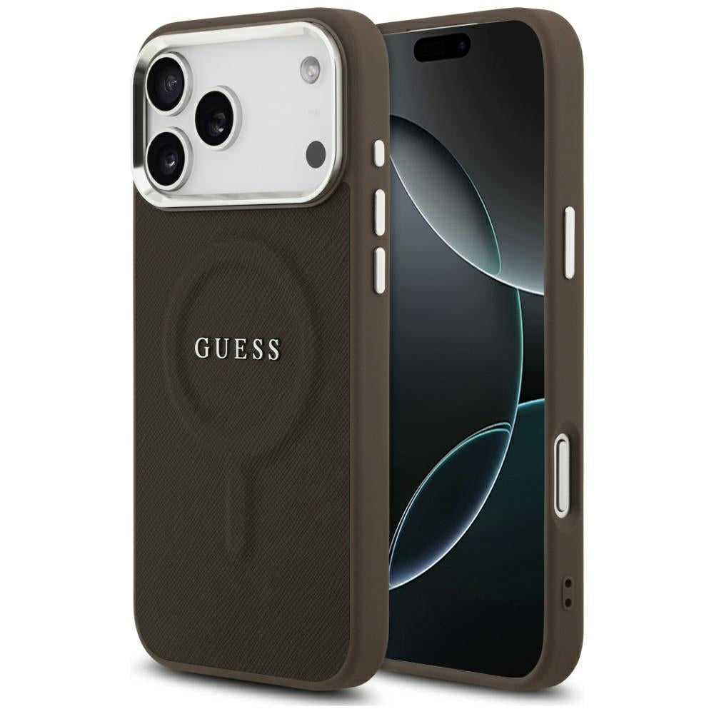MagSafe cover til Apple iPhone 17 Pro, Guess, Classic Logo, Brun