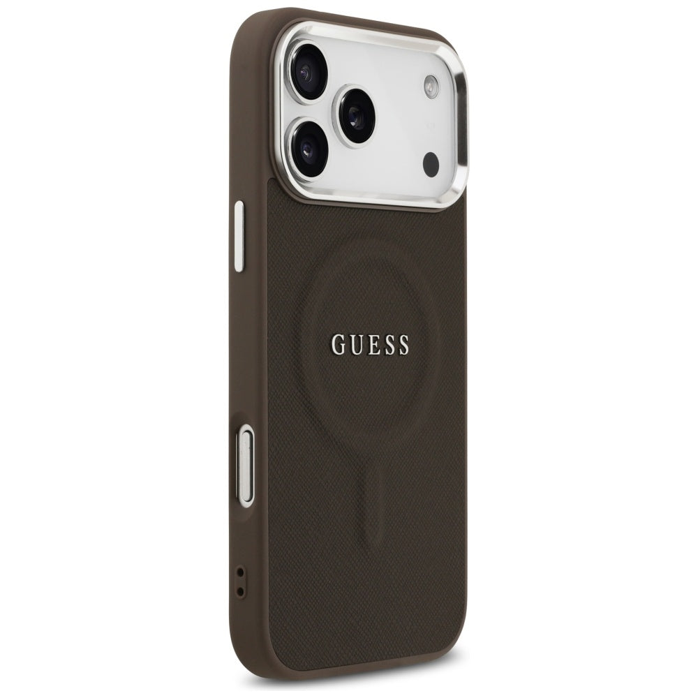 MagSafe cover til Apple iPhone 17 Pro, Guess, Classic Logo, Brun