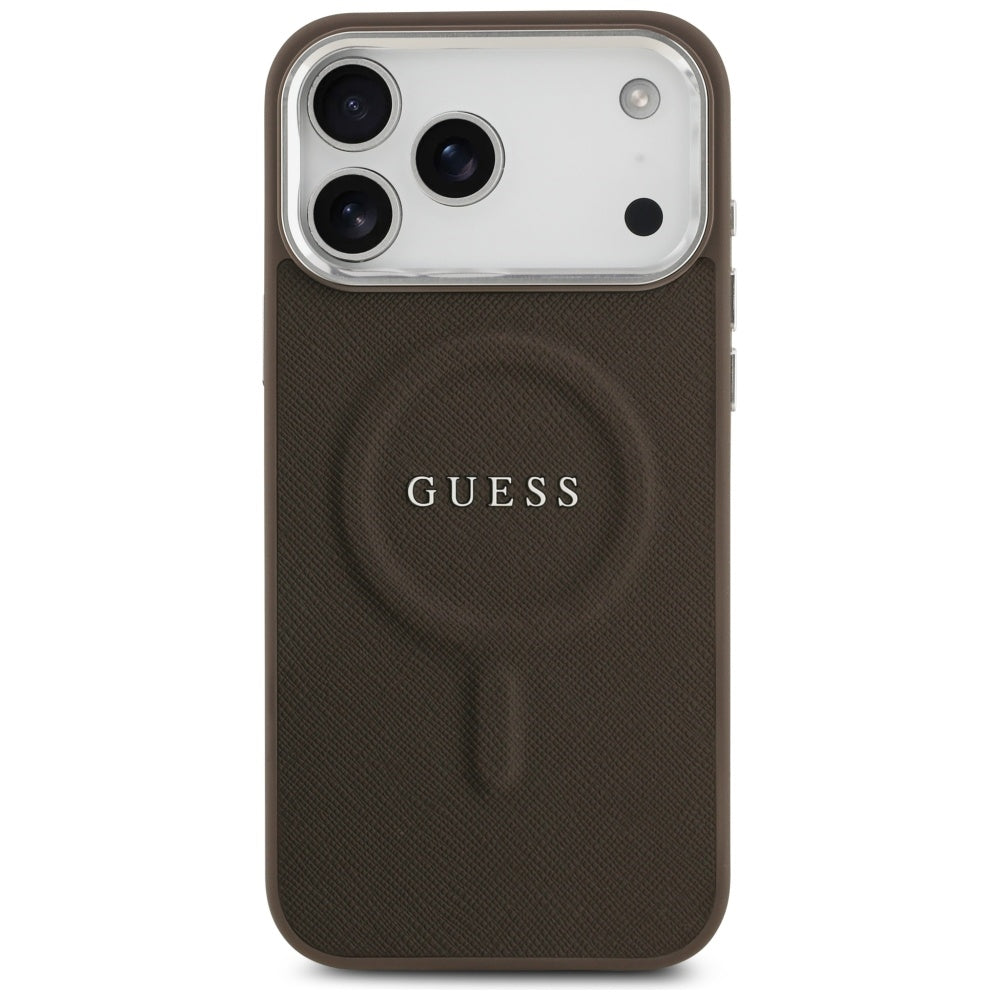 MagSafe cover til Apple iPhone 17 Pro, Guess, Classic Logo, Brun