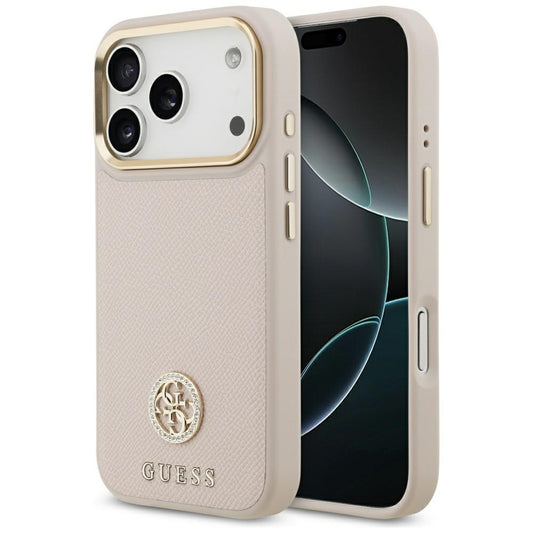 MagSafe cover til Apple iPhone 17 Pro, Guess, Grained Strass Logo, Pink