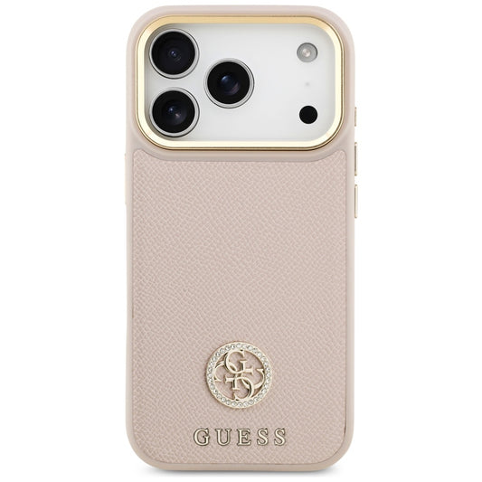 MagSafe cover til Apple iPhone 17 Pro, Guess, Grained Strass Logo, Pink