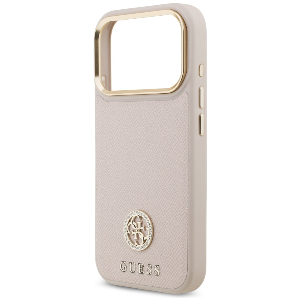 MagSafe cover til Apple iPhone 17 Pro, Guess, Grained Strass Logo, Pink