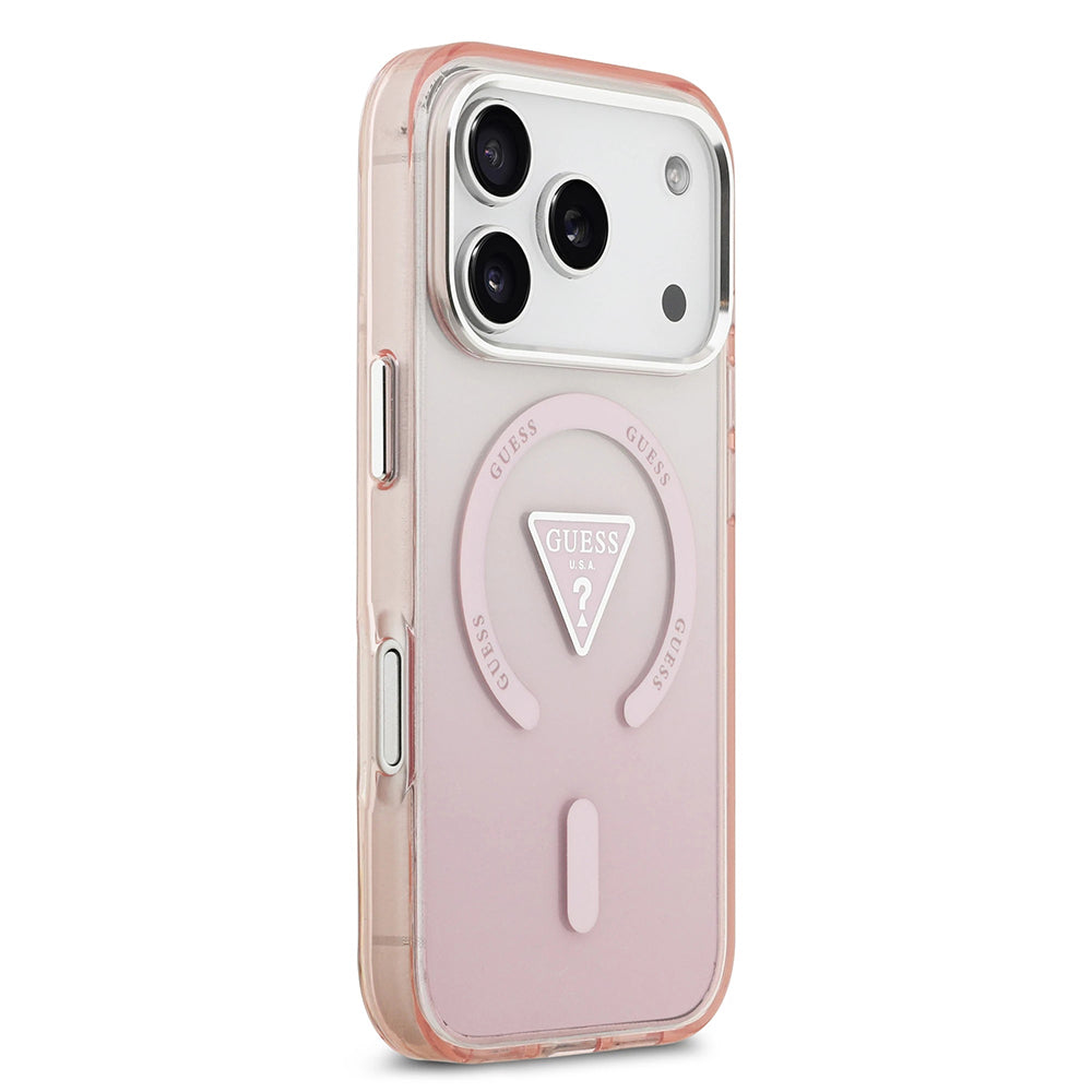 MagSafe cover til Apple iPhone 17 Pro, Guess, IML Gradient Triangle Logo, Pink