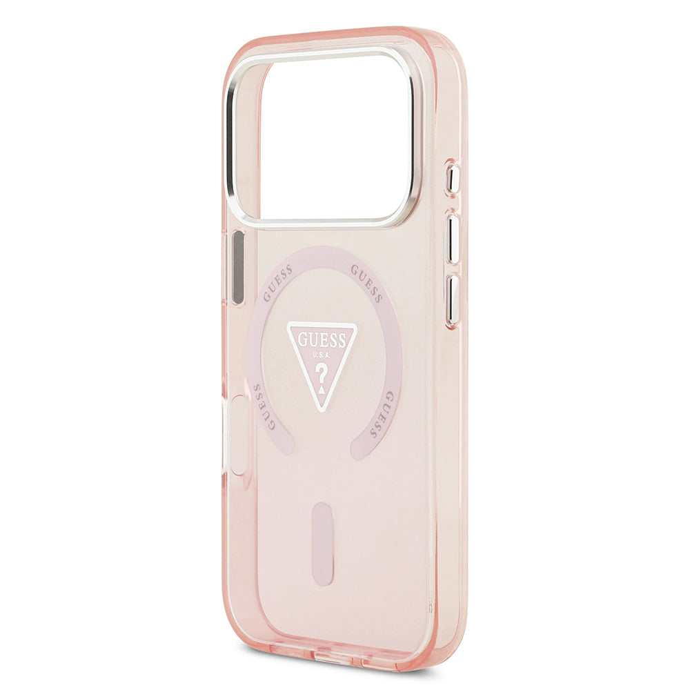 MagSafe cover til Apple iPhone 17 Pro, Guess, IML Gradient Triangle Logo, Pink
