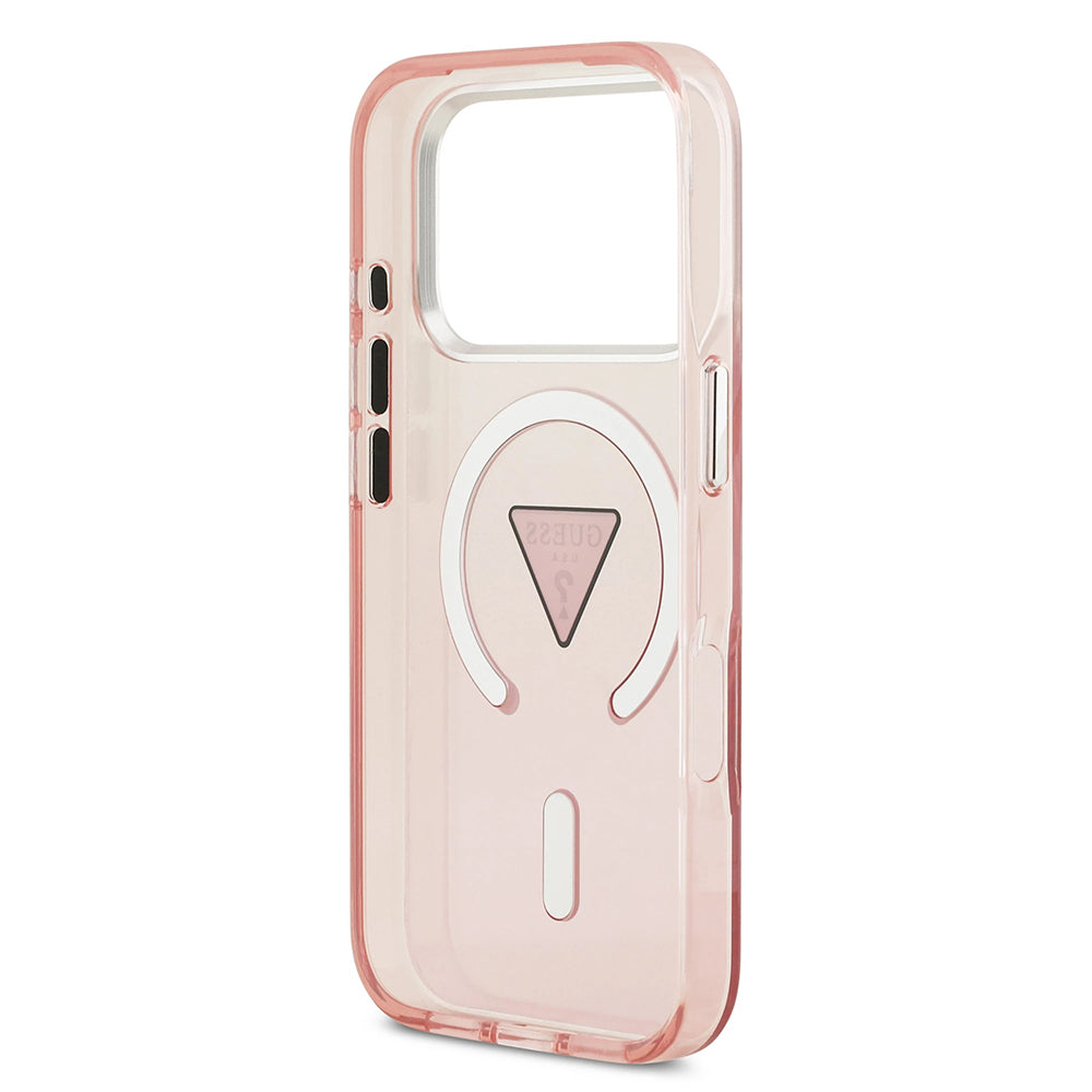 MagSafe cover til Apple iPhone 17 Pro, Guess, IML Gradient Triangle Logo, Pink