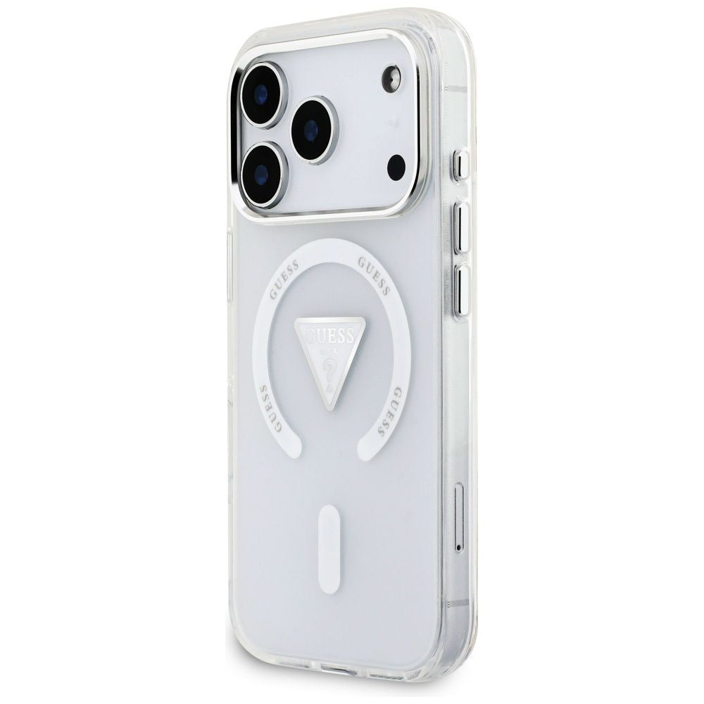 MagSafe cover til Apple iPhone 17 Pro, Guess, IML Gradient Triangle Logo, Transparent