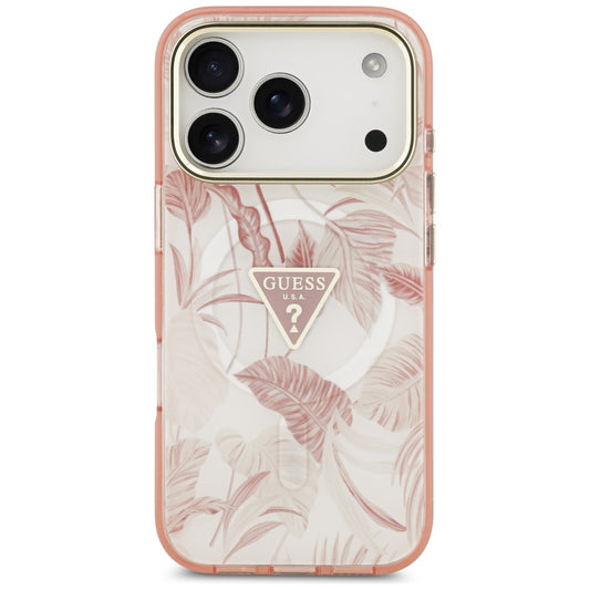 MagSafe cover til Apple iPhone 17 Pro, Guess, Jungle Tonal Triangle, Pink