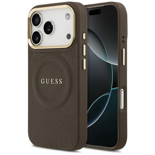 MagSafe cover til Apple iPhone 17 Pro, Guess, Peony Hot Stamp, Brun
