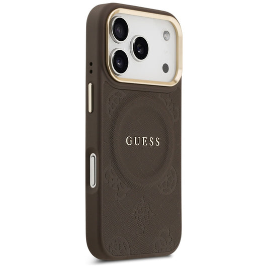 MagSafe cover til Apple iPhone 17 Pro, Guess, Peony Hot Stamp, Brun