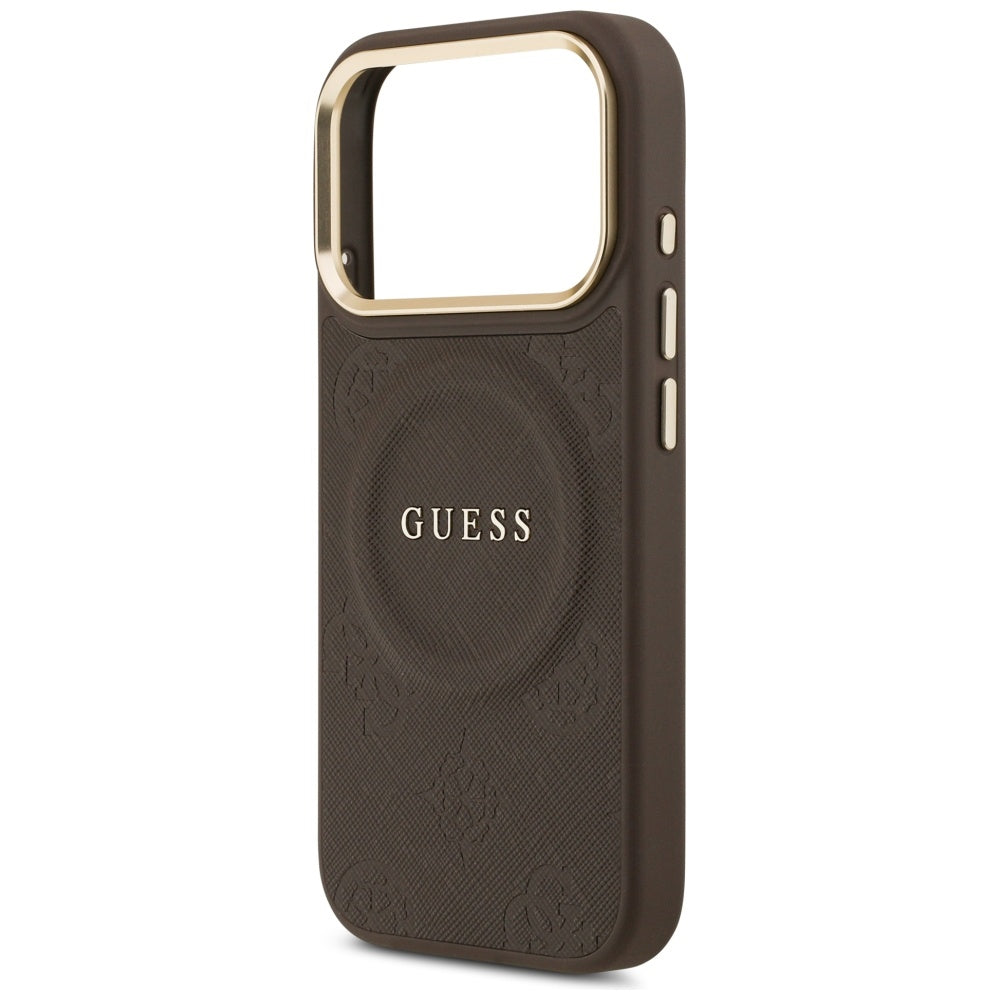 MagSafe cover til Apple iPhone 17 Pro, Guess, Peony Hot Stamp, Brun