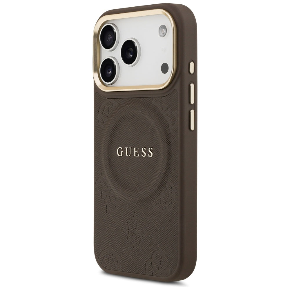 MagSafe cover til Apple iPhone 17 Pro, Guess, Peony Hot Stamp, Brun