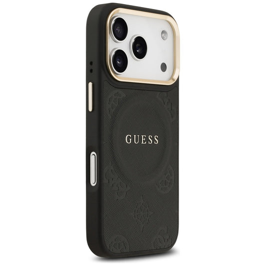 MagSafe cover til Apple iPhone 17 Pro, Guess, Peony Hot Stamp, Sort