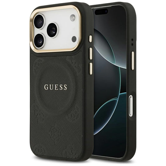 MagSafe cover til Apple iPhone 17 Pro, Guess, Peony Hot Stamp, Sort