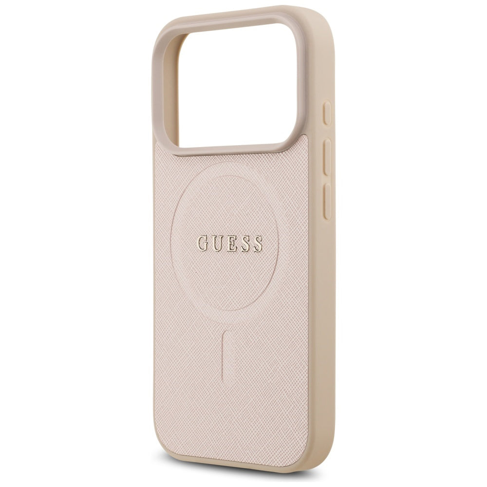 MagSafe cover til Apple iPhone 17 Pro, Guess, Saffiano Classic Logo, Pink