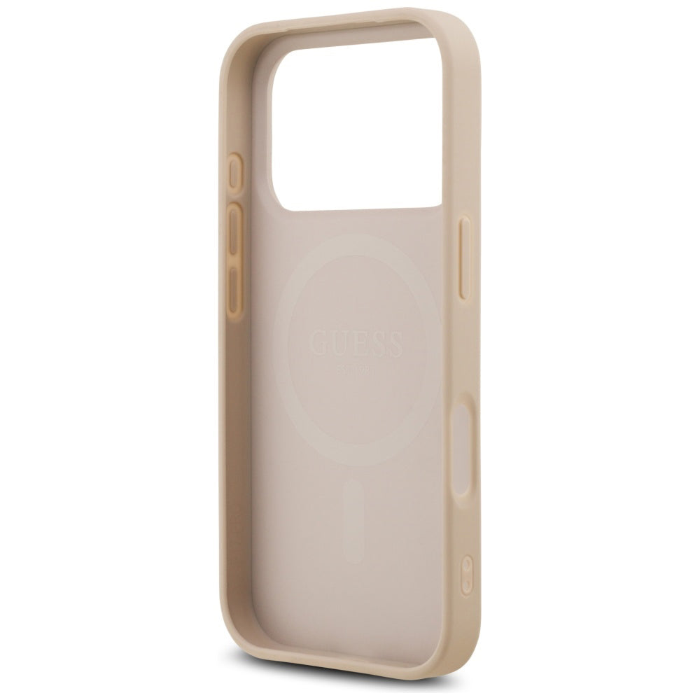 MagSafe cover til Apple iPhone 17 Pro, Guess, Saffiano Classic Logo, Pink