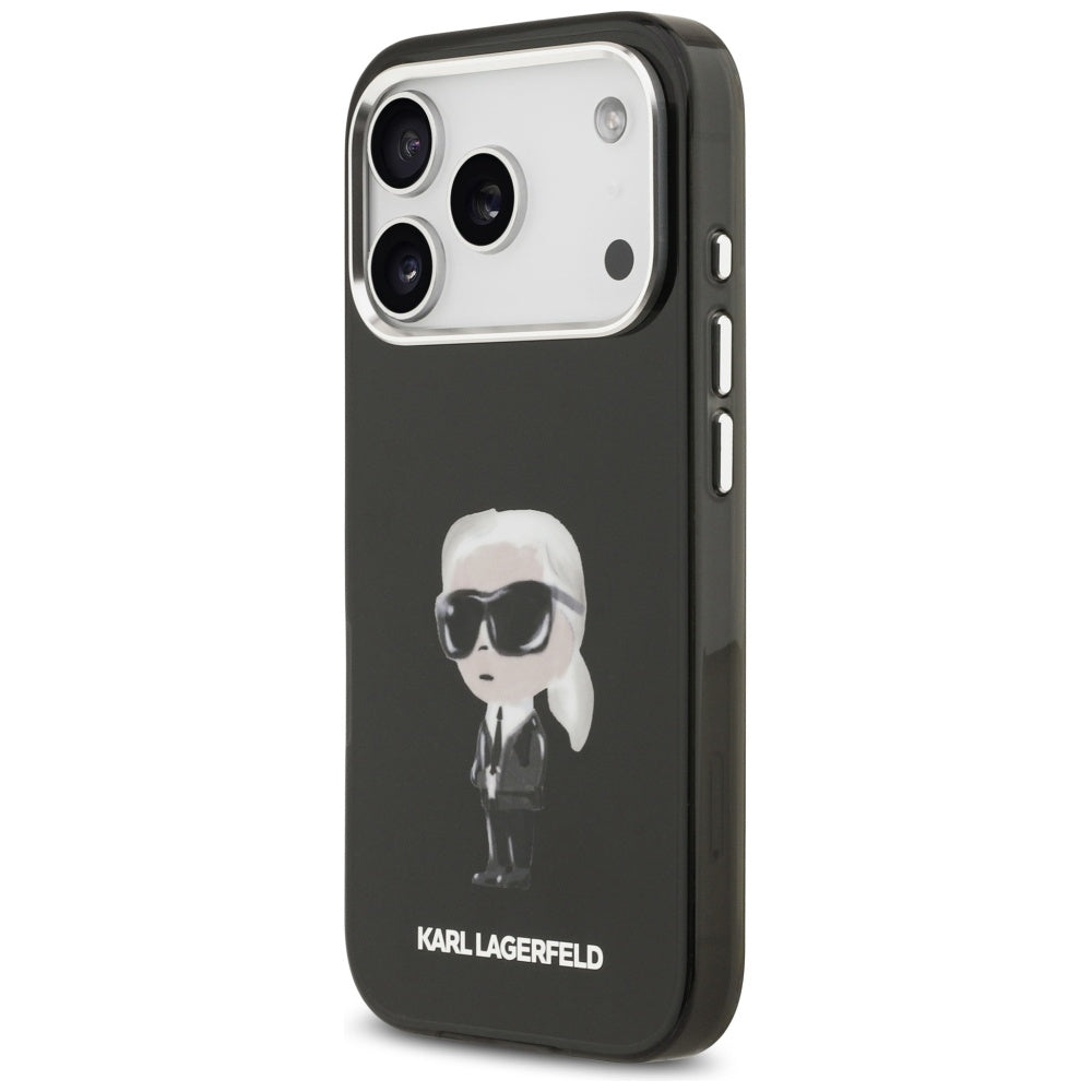 MagSafe cover til Apple iPhone 17 Pro, Karl Lagerfeld, IML Aquarelle Karl Ikonik, Sort