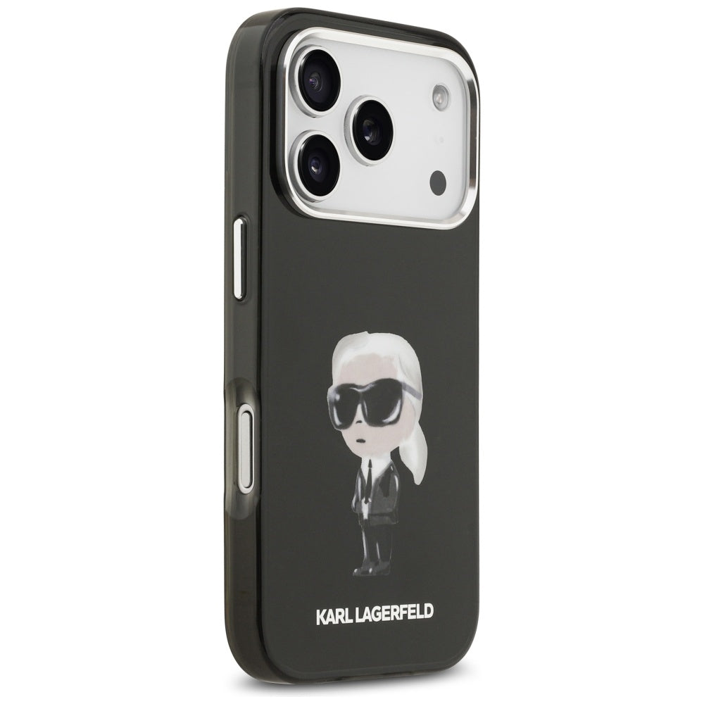 MagSafe cover til Apple iPhone 17 Pro, Karl Lagerfeld, IML Aquarelle Karl Ikonik, Sort