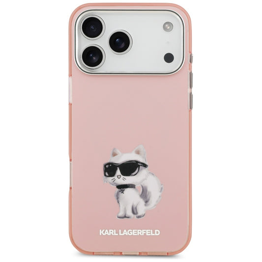 MagSafe cover til Apple iPhone 17 Pro, Karl Lagerfeld, IML Aquarelle Logo Choupette, Pink