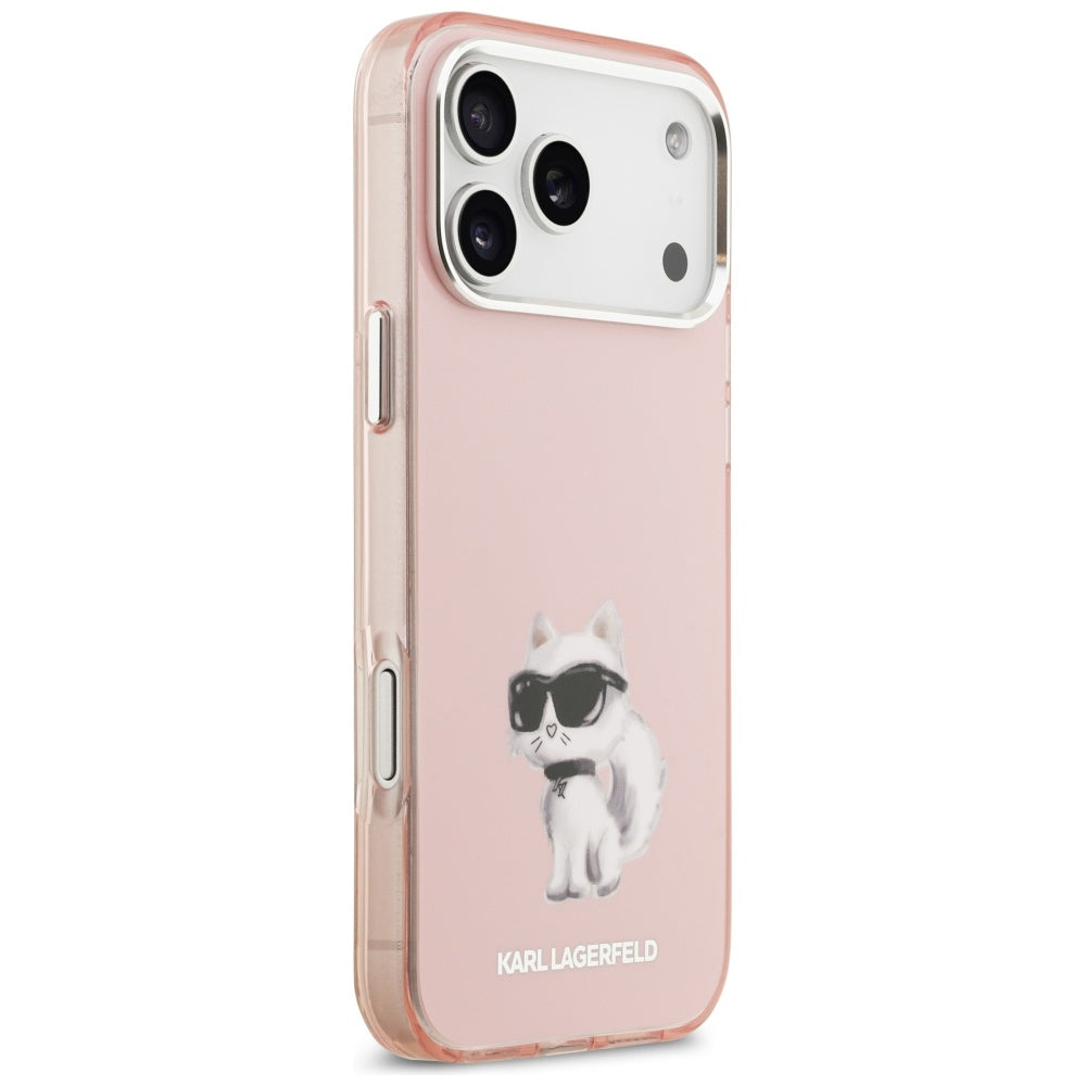 MagSafe cover til Apple iPhone 17 Pro, Karl Lagerfeld, IML Aquarelle Logo Choupette, Pink