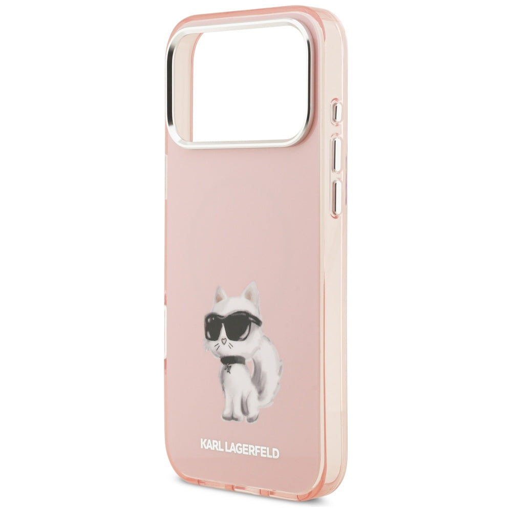 MagSafe cover til Apple iPhone 17 Pro, Karl Lagerfeld, IML Aquarelle Logo Choupette, Pink