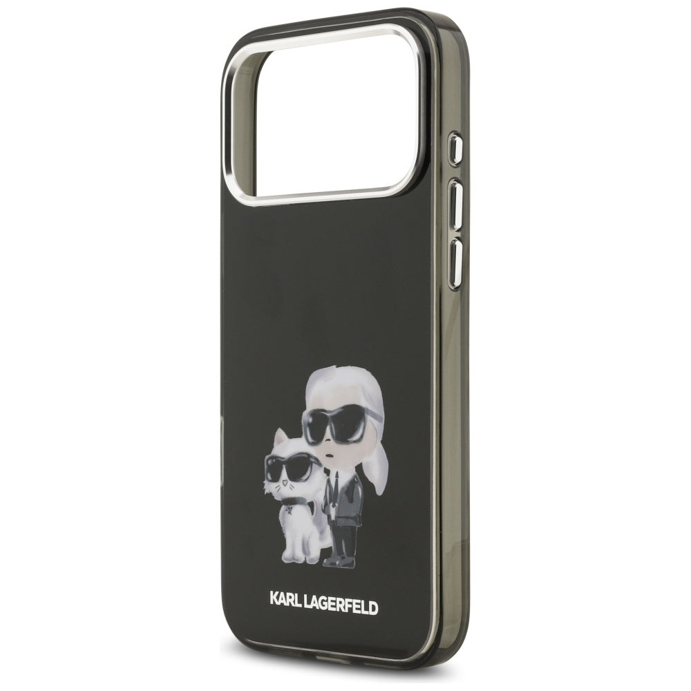 MagSafe cover til Apple iPhone 17 Pro, Karl Lagerfeld, IML Aquarelle Logo Karl & Choupette, Sort