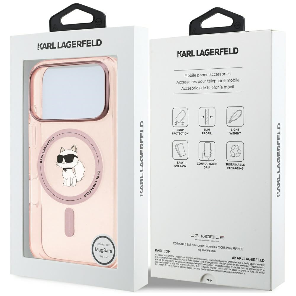 MagSafe cover til Apple iPhone 17 Pro, Karl Lagerfeld, IML Choupette, Pink