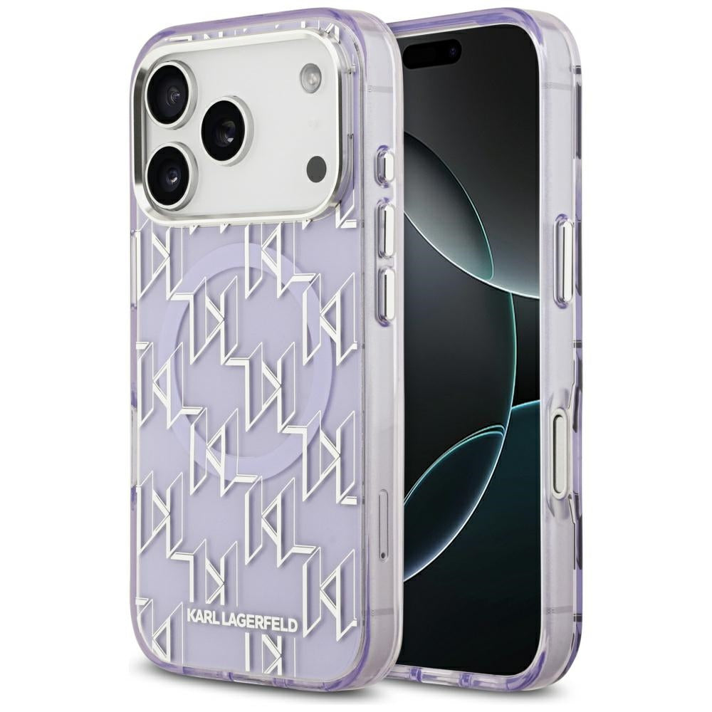 MagSafe cover til Apple iPhone 17 Pro, Karl Lagerfeld, IML KL Monogram, Lilla