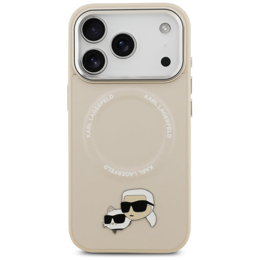 MagSafe cover til Apple iPhone 17 Pro, Karl Lagerfeld, Karl & Choupette Pins, Beige