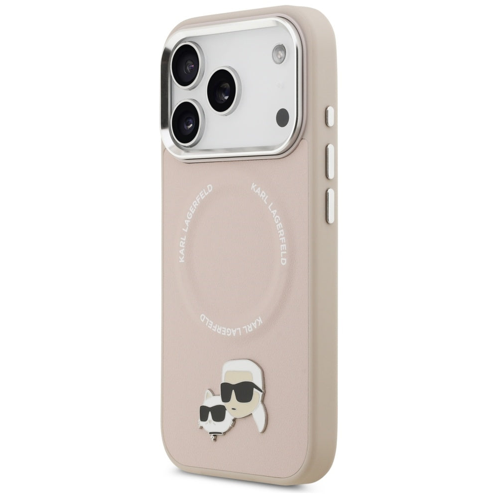 MagSafe Case for Apple iPhone 17 Pro, Karl Lagerfeld, Karl & Choupette Pins, Pink