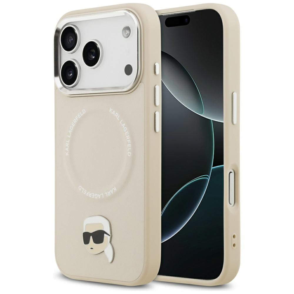MagSafe cover til Apple iPhone 17 Pro, Karl Lagerfeld, Karl Pin, Beige