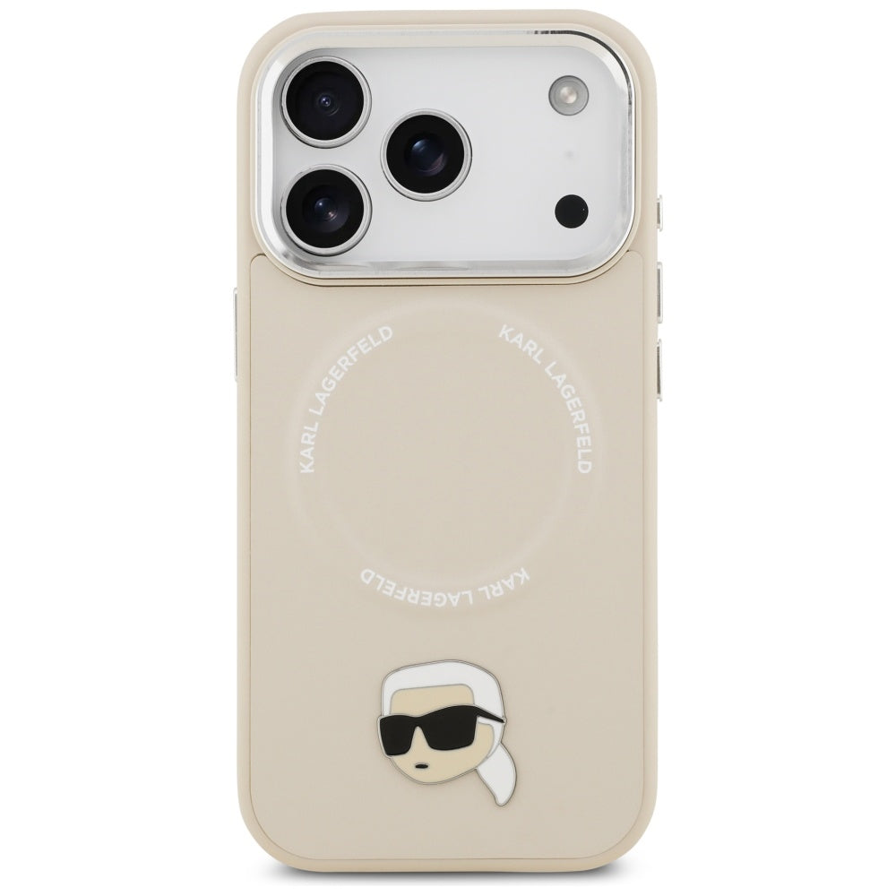 MagSafe cover til Apple iPhone 17 Pro, Karl Lagerfeld, Karl Pin, Beige