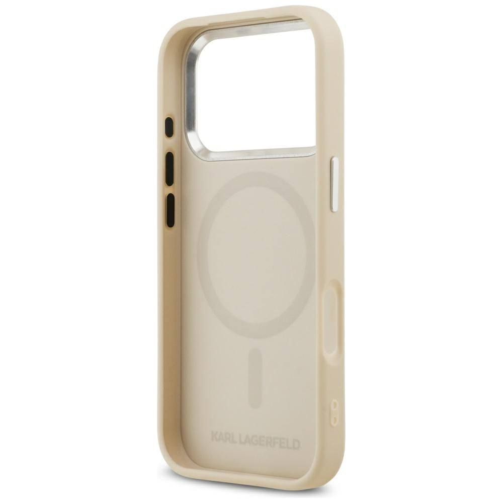MagSafe cover til Apple iPhone 17 Pro, Karl Lagerfeld, Karl Pin, Beige