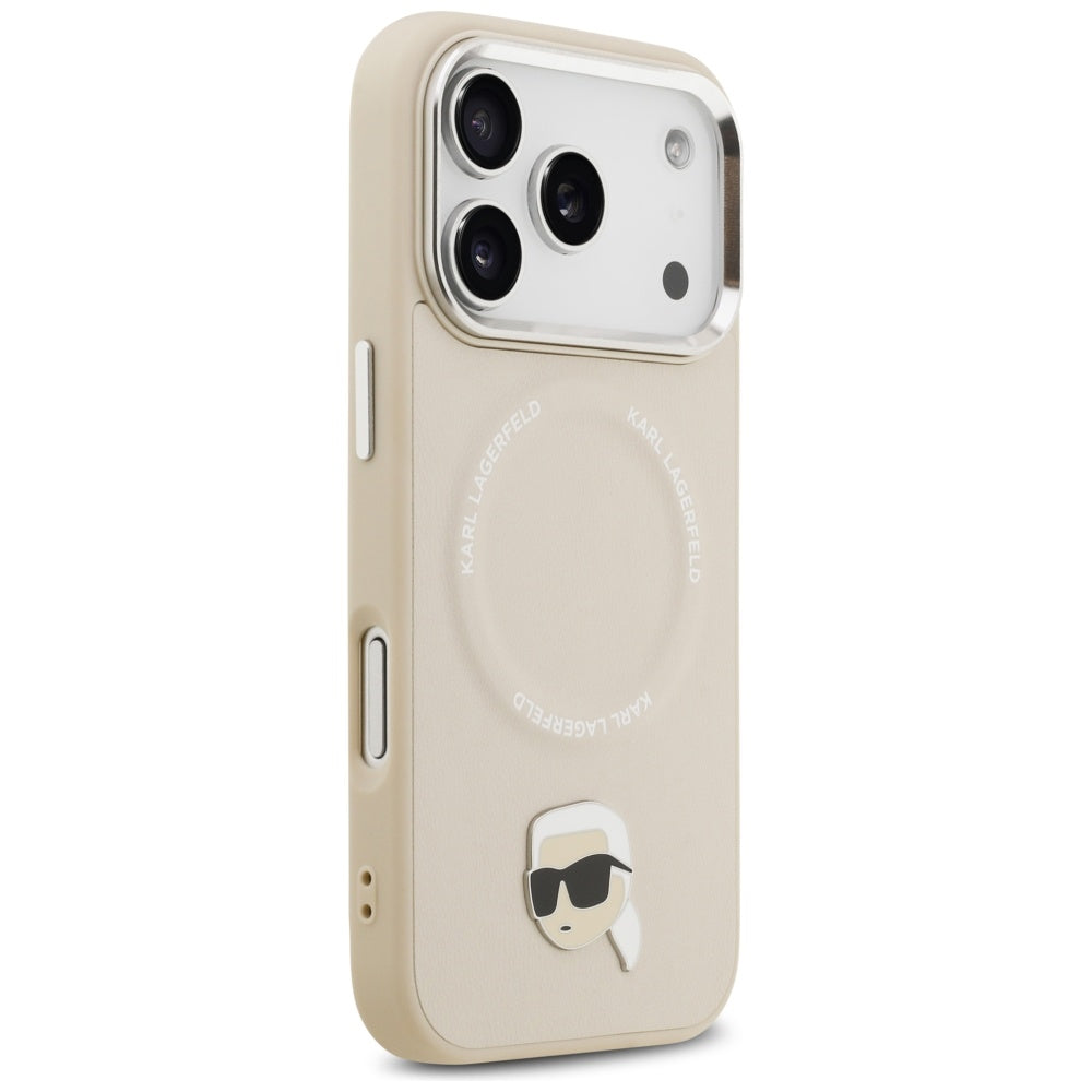MagSafe cover til Apple iPhone 17 Pro, Karl Lagerfeld, Karl Pin, Beige