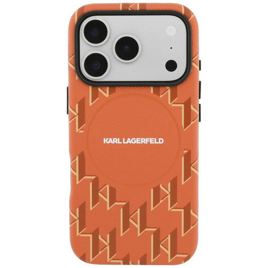MagSafe cover til Apple iPhone 17 Pro, Karl Lagerfeld, KL Monogram Logo, Orange