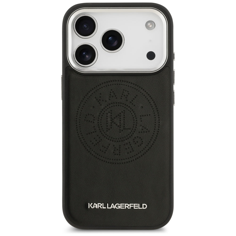 MagSafe cover til Apple iPhone 17 Pro, Karl Lagerfeld, Point & Metal Logo, Sort