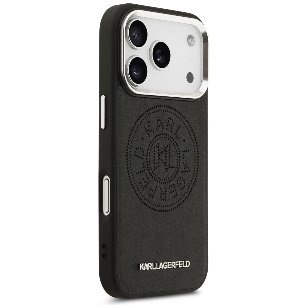 MagSafe cover til Apple iPhone 17 Pro, Karl Lagerfeld, Point & Metal Logo, Sort