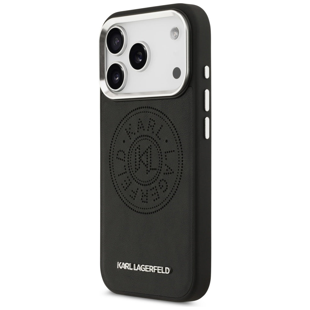 MagSafe cover til Apple iPhone 17 Pro, Karl Lagerfeld, Point & Metal Logo, Sort