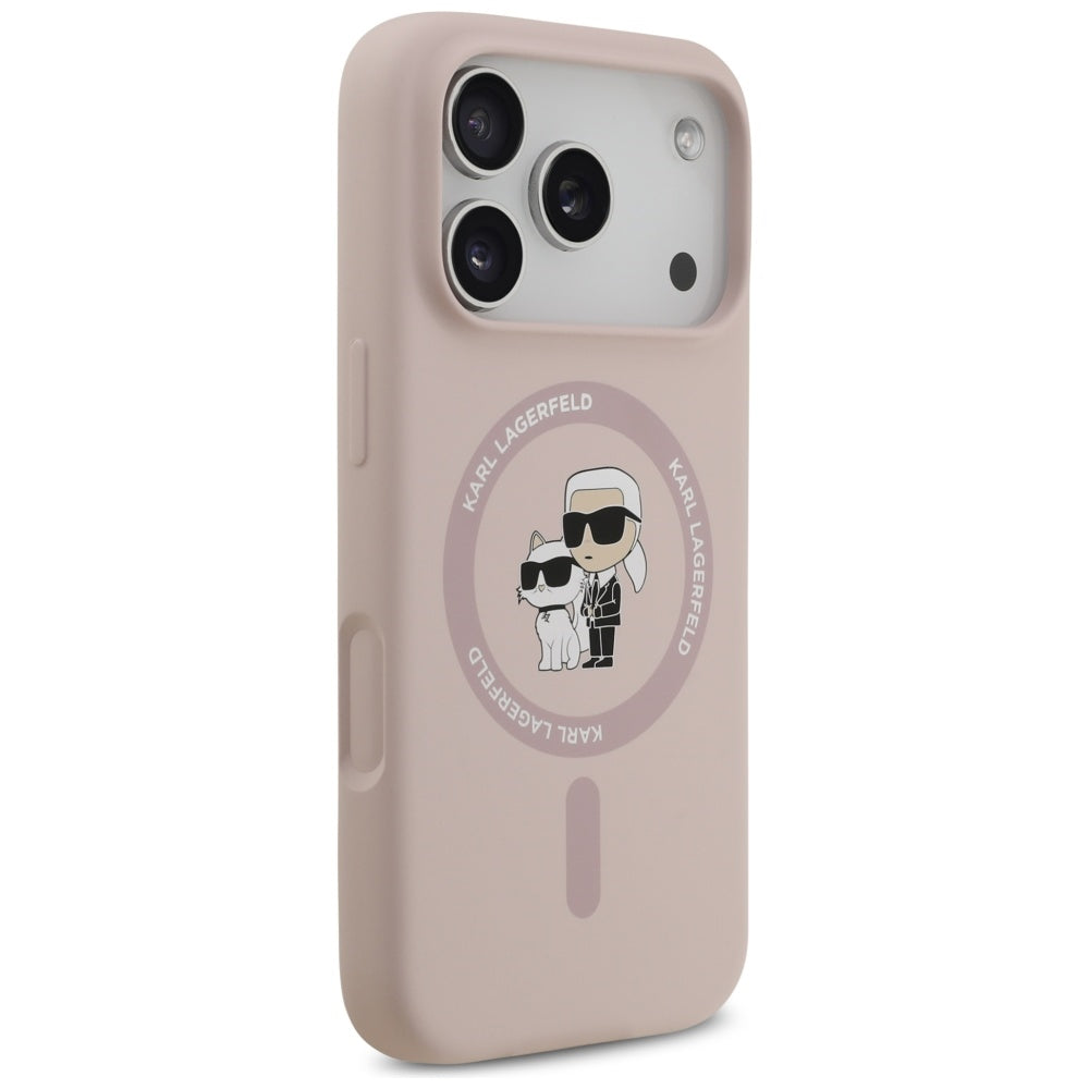 MagSafe cover til Apple iPhone 17 Pro, Karl Lagerfeld, Ring Karl & Choupette, Pink