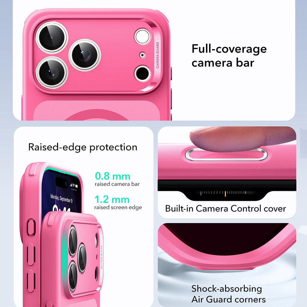 MagSafe cover til Apple iPhone 17 Pro Max, ESR, Classic Hybrid, Satinrosa
