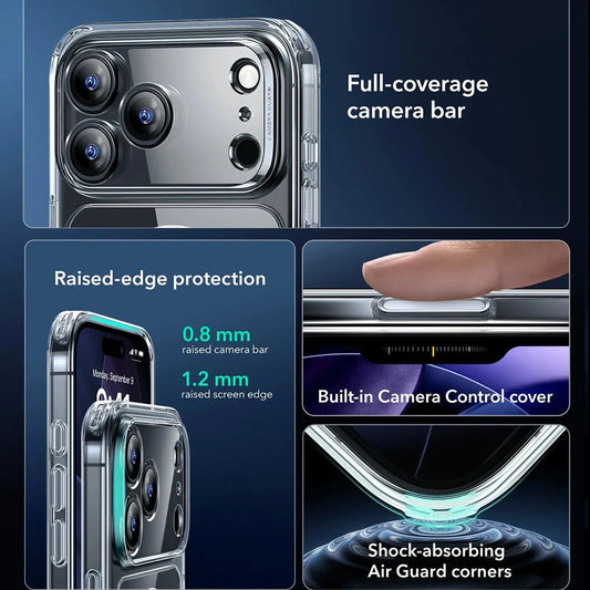 MagSafe cover til Apple iPhone 17 Pro Max, ESR, Classic Hybrid, Transparent