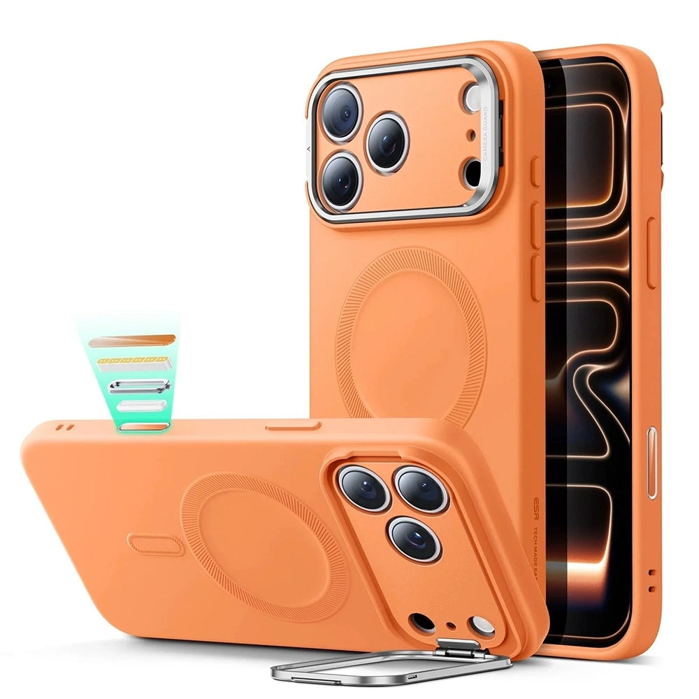 MagSafe cover til Apple iPhone 17 Pro Max, ESR, Cloud Soft Kickstand, Orange