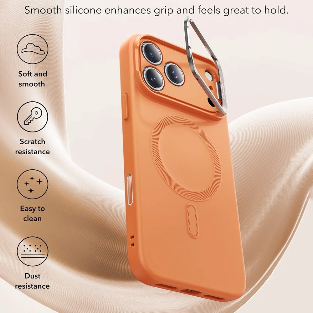 MagSafe cover til Apple iPhone 17 Pro Max, ESR, Cloud Soft Kickstand, Orange