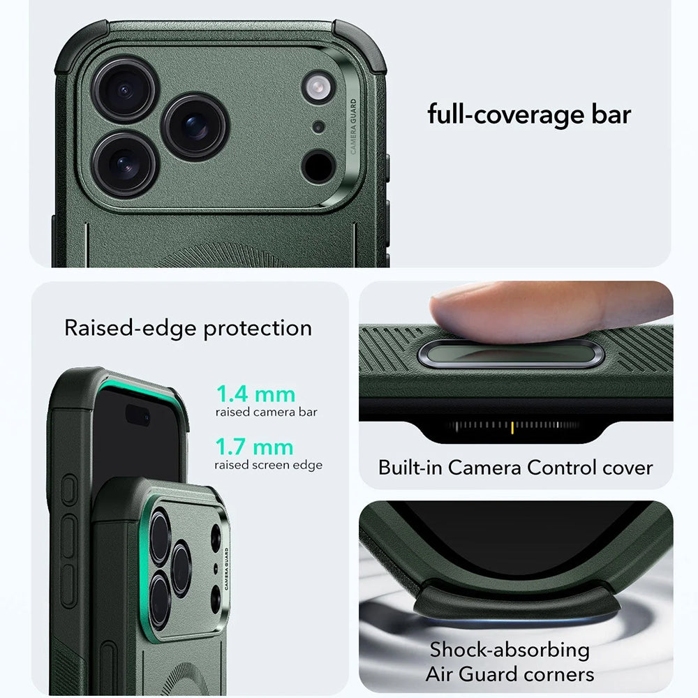 MagSafe cover til Apple iPhone 17 Pro Max, ESR, Cyber, Grøn